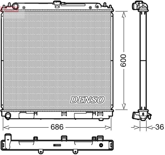 Kühler Motor passt zu: NISSAN NAVARA NP300, NP300, PATHFINDER III 2.5D 01.05