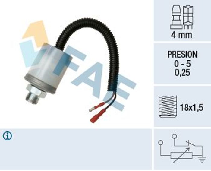 Öldrucksensor (0-5bar, 2 pin, grau) passt zu: MAN F90, F90 UNTERFLUR, G, HOCL...