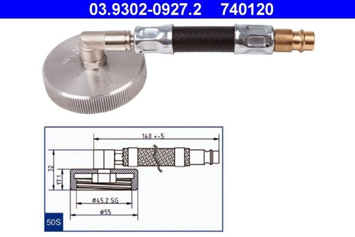 Kork - Adapter, anwendung: Bremsflüssigkeit ATE