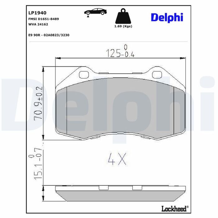 Bremsbelagsatz vorne , passt zu: RENAULT CLIO III, MEGANE II, MEGANE III 2.0/...