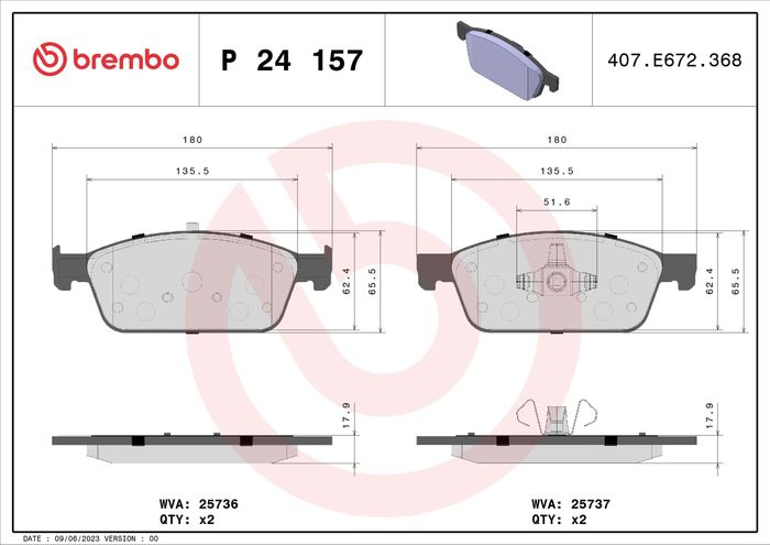 Bremsbelagsatz vorne , passt zu: FORD FOCUS III, KA+ III, KUGA II, TOURNEO CO...