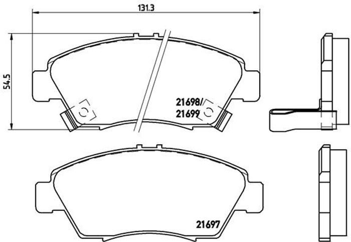 Bremsbelagsatz vorne , passt zu: HONDA CAPA, CITY IV, CITY V, CIVIC V, CIVIC...