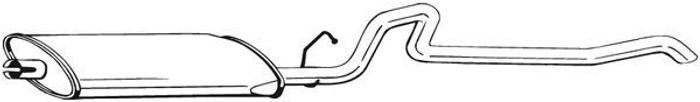 Schalldämpfer des Auspuffsystems hinten passt zu: JEEP CHEROKEE 4.0 01.88-09.01