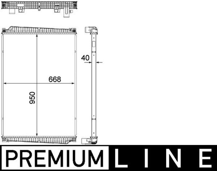 Kühler Motor ((en) without frame) passt zu: MAN TGL I, TGM I D0836LFL40-D0836...