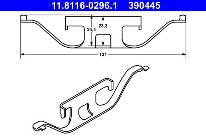 Montagesatz des Bremsklotzes hinten passt zu: BMW 1 (E82), 3 (E46), 3 (E90),...