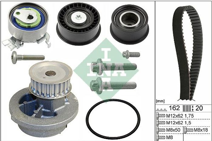 Ventilsteuerung Satz (Riemen + Rolle + Flüssigkeitspumpe) passt zu: CHEVROLET...
