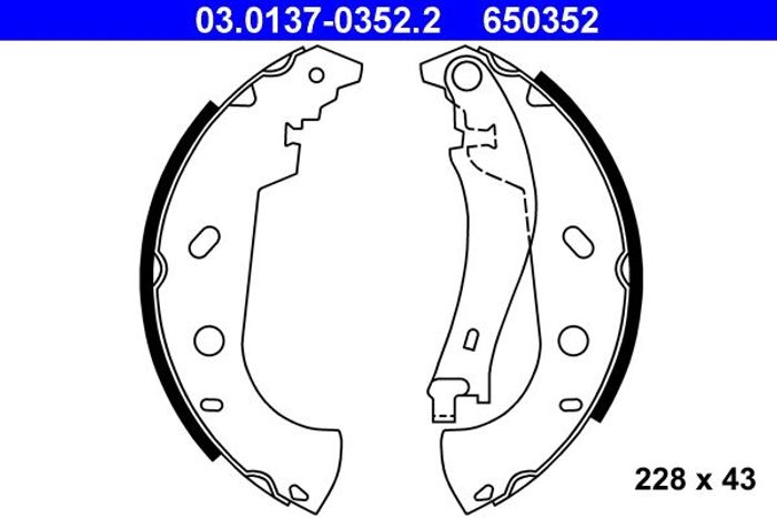 Bremsbacke passt zu: FIAT MAREA, MULTIPLA, PALIO, SIENA 1.0-1.9D 04.96