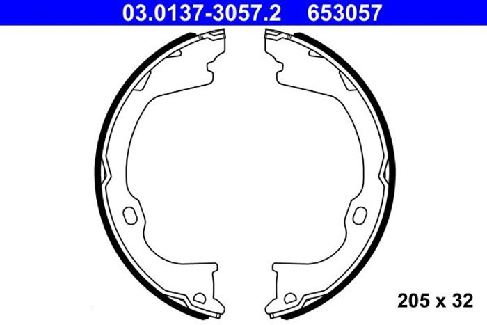 Bremsbacke passt zu: JEEP GRAND CHEROKEE, GRAND CHEROKEE IV 3.0-6.4 11.10