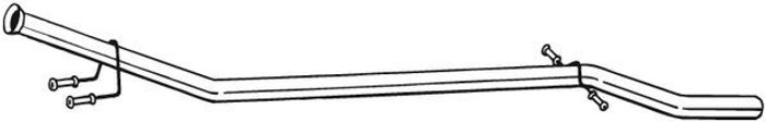 Auspuffrohr mitte passt zu: CITROEN C5 II 1.6D 09.04-01.08