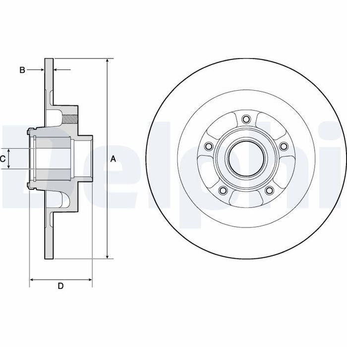 Bremsscheibe mit Lager hinten L/R passt zu: RENAULT GRAND SCENIC III 2.0D 02....