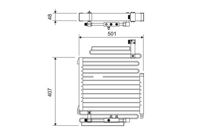 Klimaanlage Kondensator passt zu: AUDI 80 B4, 90 B2, 90 B3, CABRIOLET B3, COU...