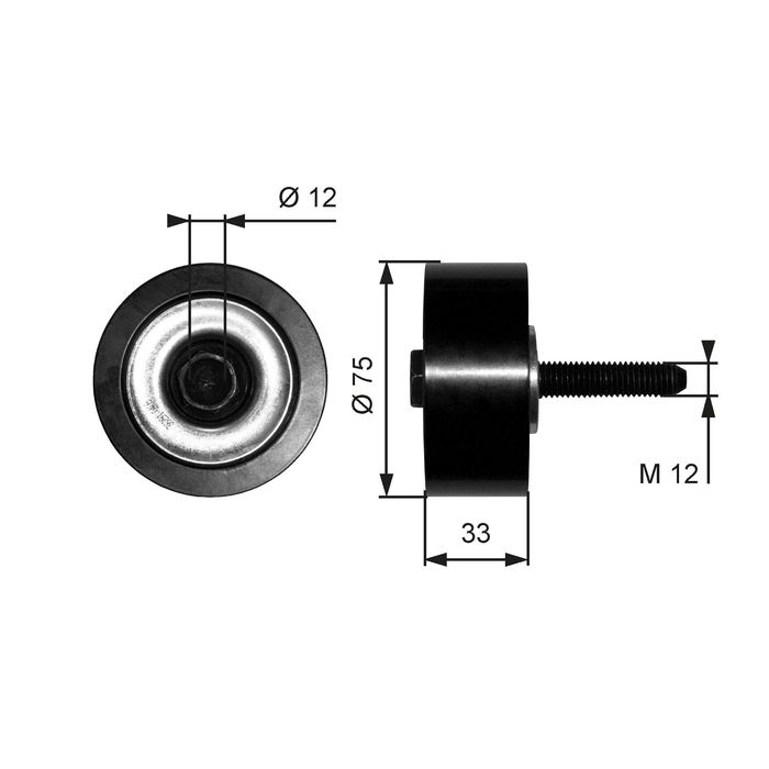 Umlenk-/Führungsrolle, Keilrippenriemen