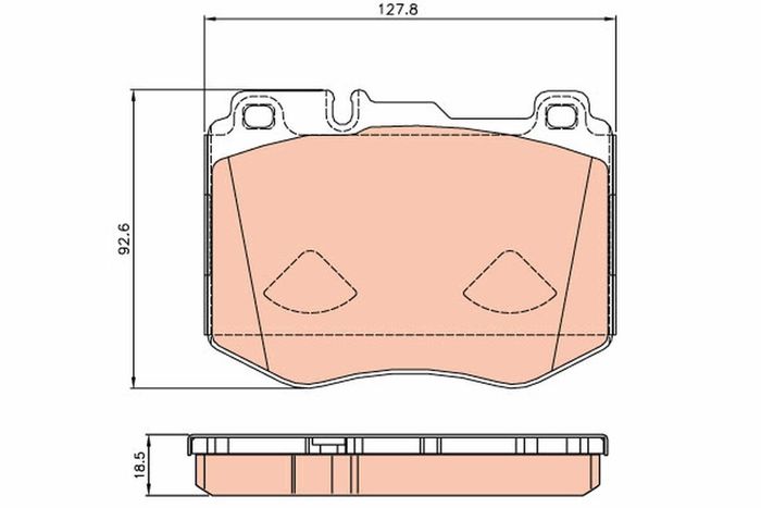 Bremsbelagsatz vorne , passt zu: MERCEDES C (A205), C (C205), C (W205), C T-M...