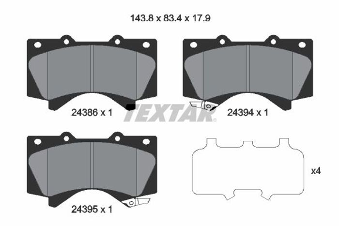 Bremsbelagsatz vorne , passt zu: HYUNDAI XG; LEXUS LX; TOYOTA LAND CRUISER 20...