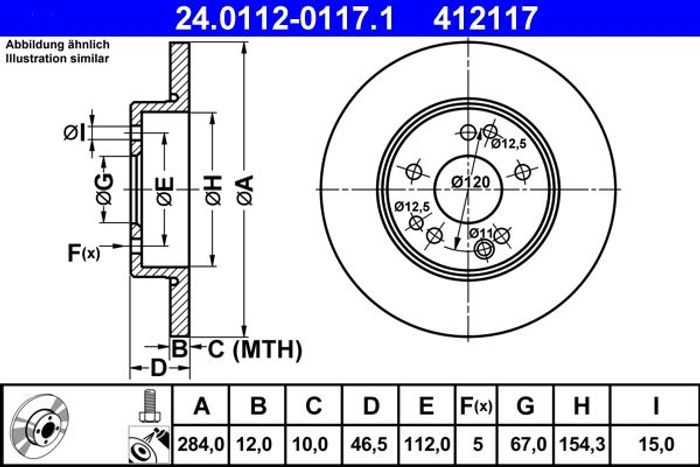 Bremsscheibe vorne L/R passt zu: MERCEDES 124 (C124), 124 (W124), 124 T-MODEL...