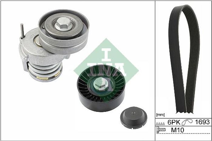 Satz der Rippenriemen (mit Spanner) passt zu: AUDI A1, A3; SEAT ALTEA, ALTEA...