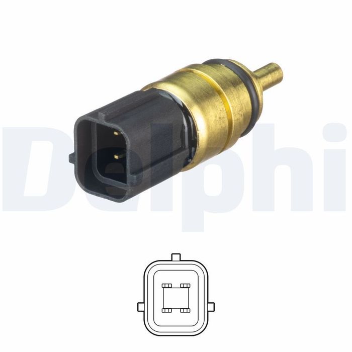 Kühlmitteltemperatur -Sensor (anzahl der Pins: 4, schwarz) passt zu: CHEVROLE...