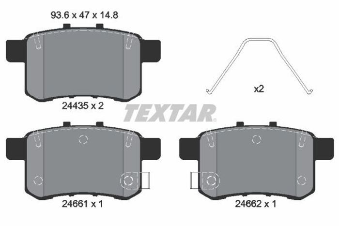 Bremsbelagsatz hinten , passt zu: ACURA TSX; HONDA ACCORD IX, ACCORD VIII, CI...