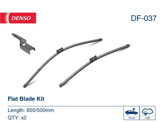 Wischerblatt Flachbalkenwischer vorne mit Spoiler (2Stück) Flat Blades 650/50...