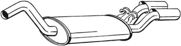 Schalldämpfer des Auspuffsystems hinten passt zu: AUDI CABRIOLET B3, COUPE B3...