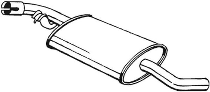 Schalldämpfer des Auspuffsystems Mitte passt zu: VW TRANSPORTER T4 2.0/2.4D/2...