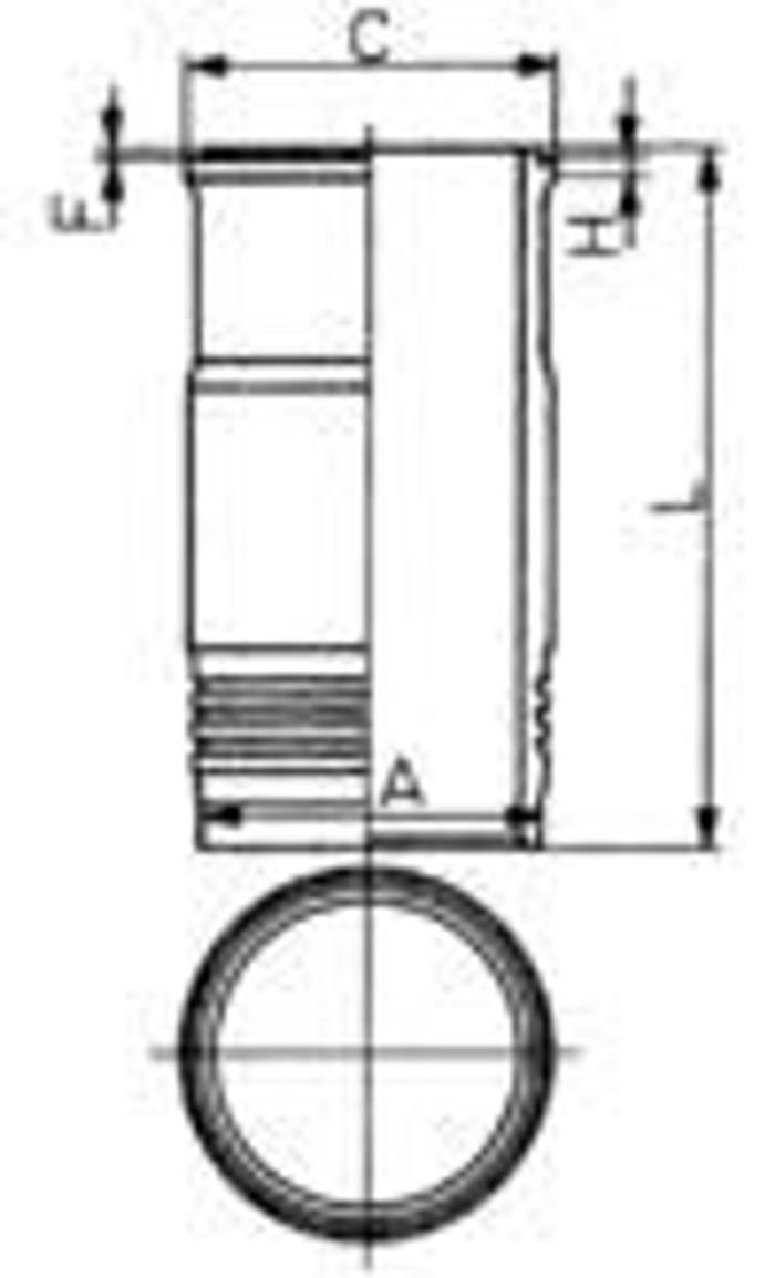 Zylinderbuchse (innendurchmesser: 102mm, länge: 218mm, flanschendurchmesser:...