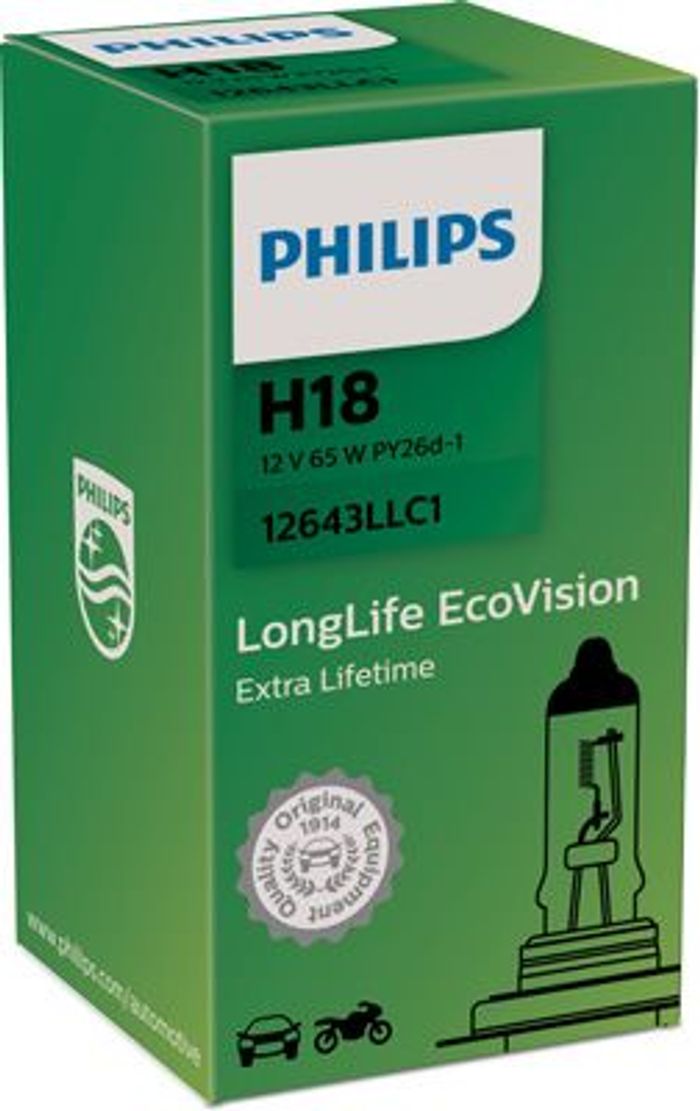 Glühbirne (Karton 1Stück) H18 12V 65W PY26D-1 Long Life EcoVision