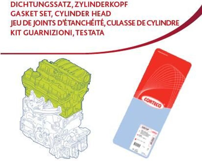 kompletter Satz von Motordichtungen/oben passt zu: FORD C-MAX, FIESTA, FIESTA...