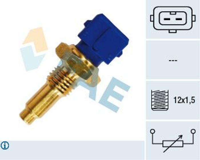 Kühlmitteltemperatur -Sensor (anzahl der Pins: 2, blau, langer Kopf) passt zu...
