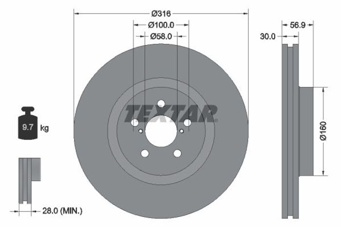 Bremsscheibe vorne L/R (ohne Radschraube) passt zu: SUBARU FORESTER, LEGACY I...