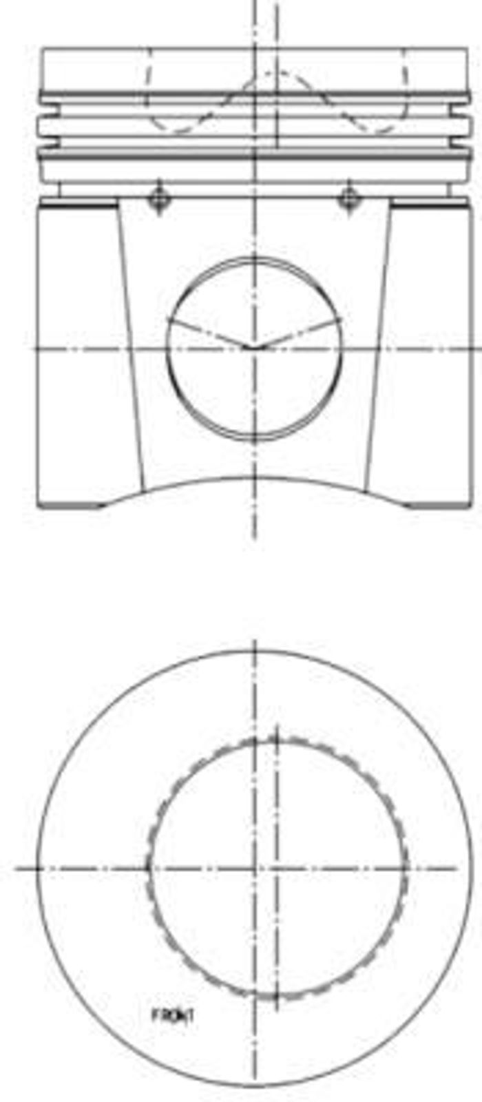 Kolben (durchmesser 102mm, STD) passt zu: AG CHEM 663, 554, 664, 844, 854; BO...