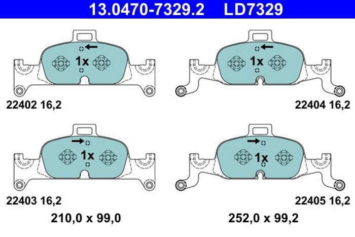 Bremsbelag Keramik vorne , passt zu: AUDI A4 ALLROAD B9, A4 B9, A5, A6 ALLROA...