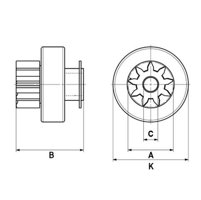 Bendiks Starter (anzahl der Zähne:11) passt zu: BMW; OPEL
