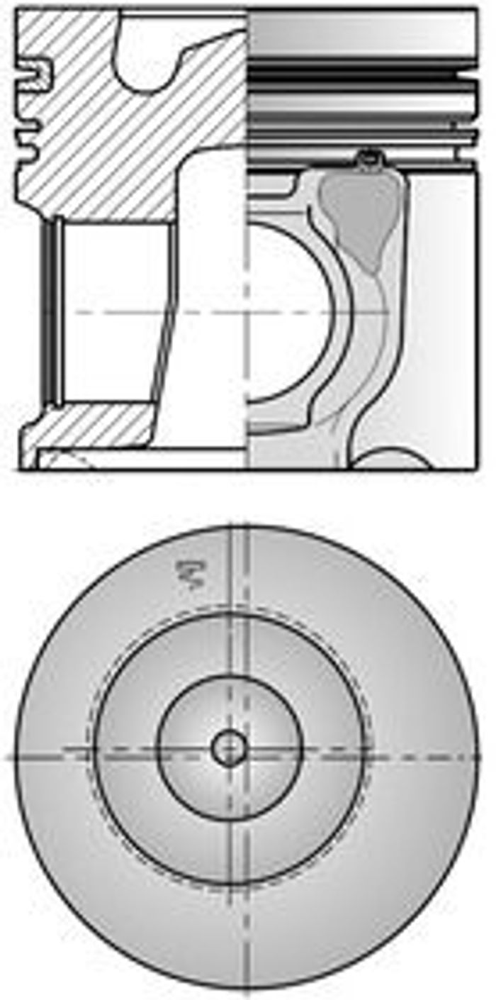 Kolben (durchmesser 108mm, STD) passt zu: ATLAS 1805M, 2005M; BOMAG BW216D-40...