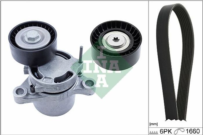 Satz der Rippenriemen (mit Spanner) passt zu: BMW 1 (F20), 1 (F21), 2 (F22, F...
