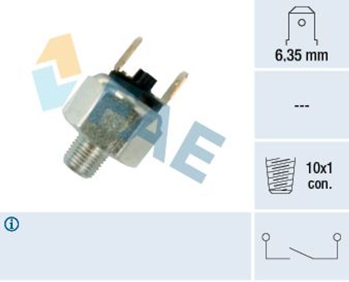 Lichtschalter Bremse passt zu: AUDI 50, 80 B1; OPEL ADMIRAL A; VW CADDY I, DE...