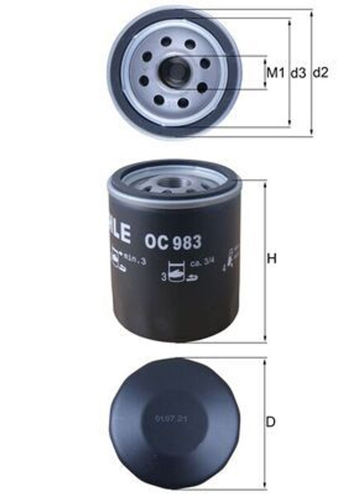 Ölfilter passt zu: ALFA ROMEO 145, 146, 147, 156, 166; CITROEN JUMPY I; FIAT...