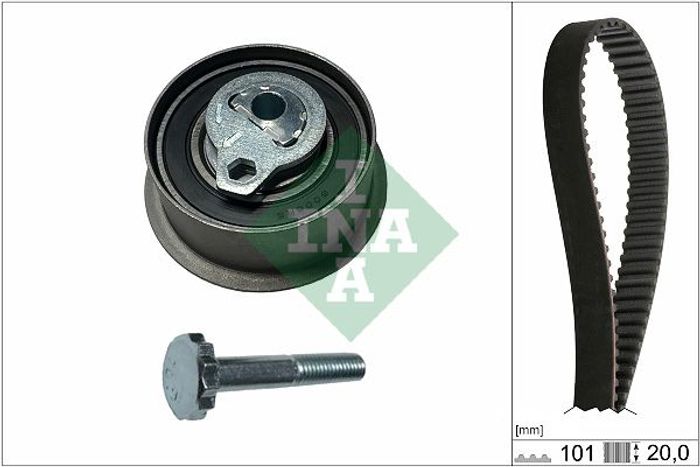 Ventilsteuerung Satz (Riemen + Rolle) passt zu: HYUNDAI I10 I 1.1/1.1LPG 12.0...