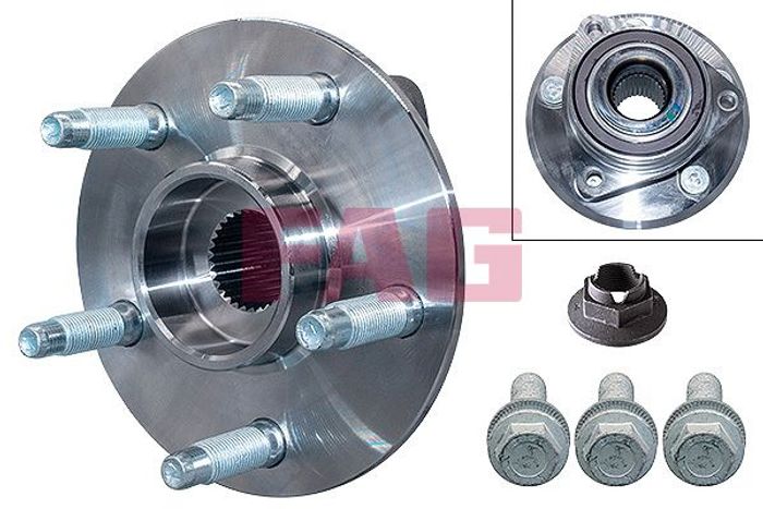 Radlagersatz mit Nabe vorne L/R (mit Naben) (33x157x62) passt zu: CHEVROLET M...