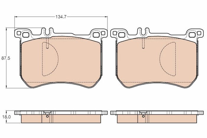 Bremsbelagsatz vorne , passt zu: MERCEDES S (W222, V222, X222), SL (R231) 2.9...
