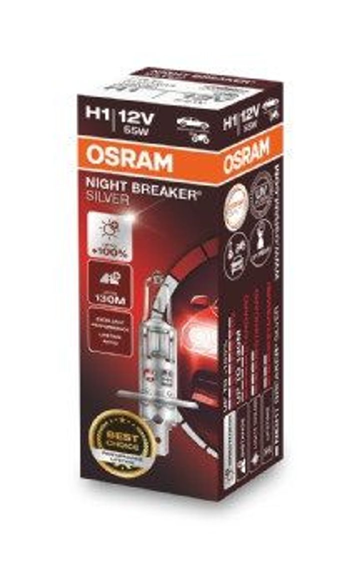 Glühbirne (Karton 1Stück) H1 12V 55W P14,5S bis zu 100% mehr Helligkeit; bis...
