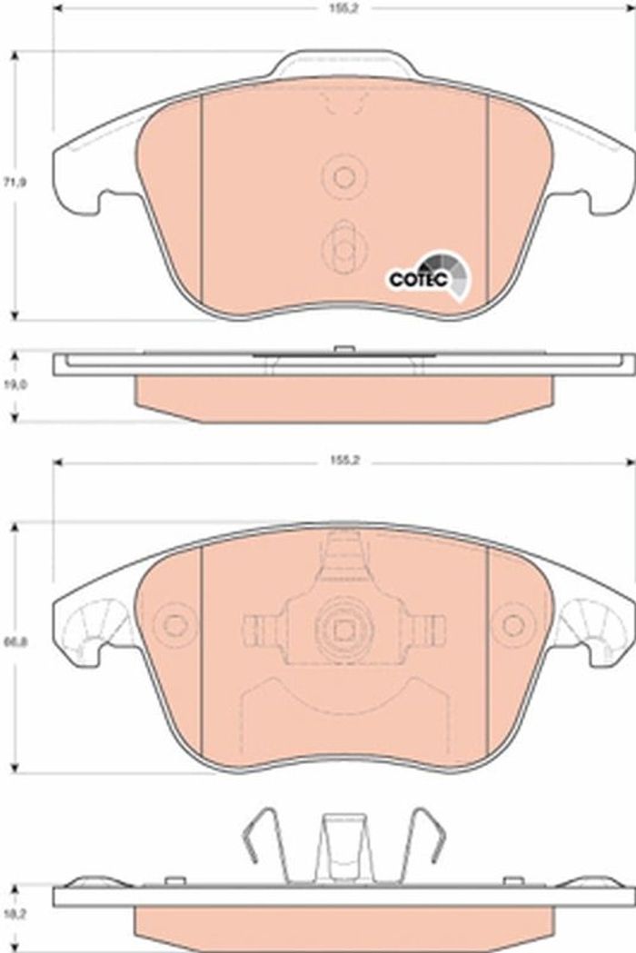 Bremsbelagsatz vorne , passt zu: DS DS 4, DS 5; CITROEN C4 GRAND PICASSO I, C...
