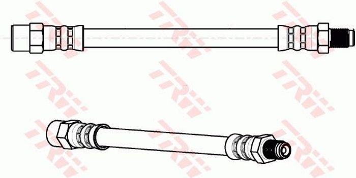 Bremsleitung elastisch hinten L/R (länge 185mm, M10x1/M10x1) passt zu: AUDI 2...