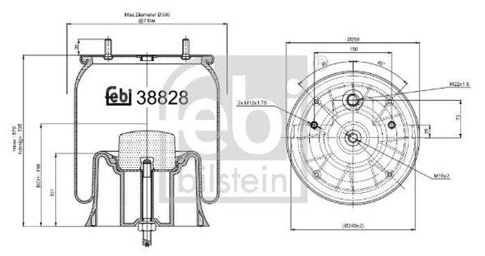 Balg Luftfederung hinten R passt zu: SAF INTRAAX, INTRADISC EVOLUTION, INTRAD...