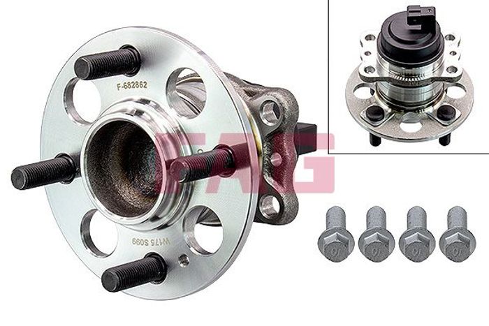 Radlagersatz mit Nabe hinten passt zu: HYUNDAI I10 II 1.0/1.0LPG/1.2 08.13