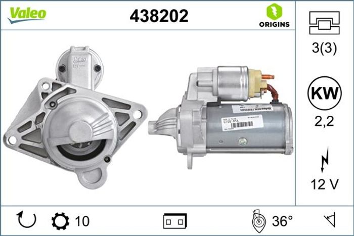 Anlasser (12V, 2,2kW, (en) new with a deposit) passt zu: NISSAN INTERSTAR, NA...