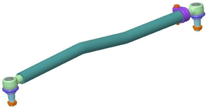 Längslenkstange (L-888mm) passt zu: MERCEDES ACTROS MP2 / MP3 10.02