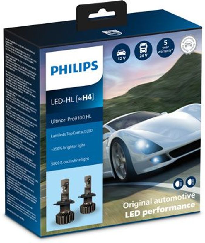 LED Glühbirne (Satz 2Stück) H4 12/24V 15W P43T-38 keine Zertifizierung der Zu...