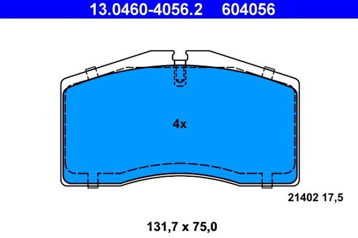 Bremsbelagsatz vorne , passt zu: AUDI A8 D2; PORSCHE 911, 928 2.5D-5.4 08.91-...