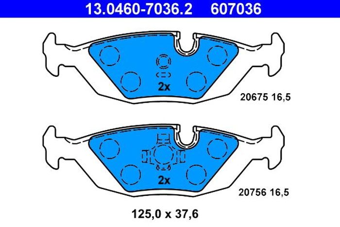 Bremsbelagsatz hinten , passt zu: BMW 3 (E30) 1.6-2.7 09.82-06.94
